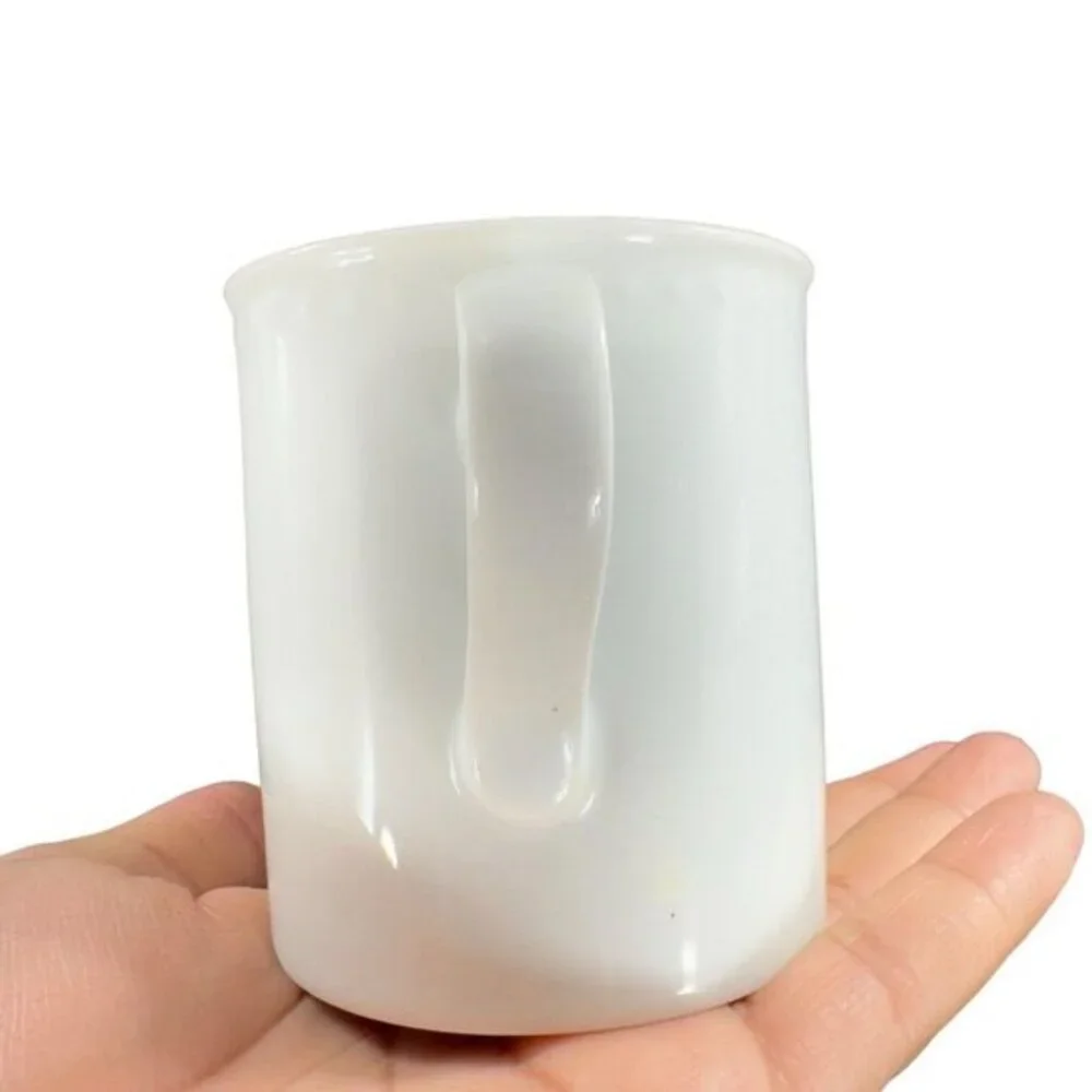 VTG Crate & Barrel Staccato White Coffee Tea Mug Cup Kathleen Willis Japan Set 2